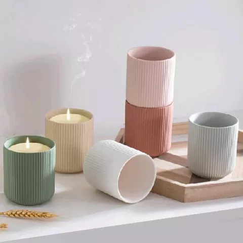 Macaron Color Ceramic Candle Holder